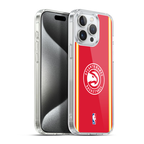 NBA Atlanta Hawks Logo Red Design Soft Gel Case for Apple iPhone 15 Pro Max & MagSafe