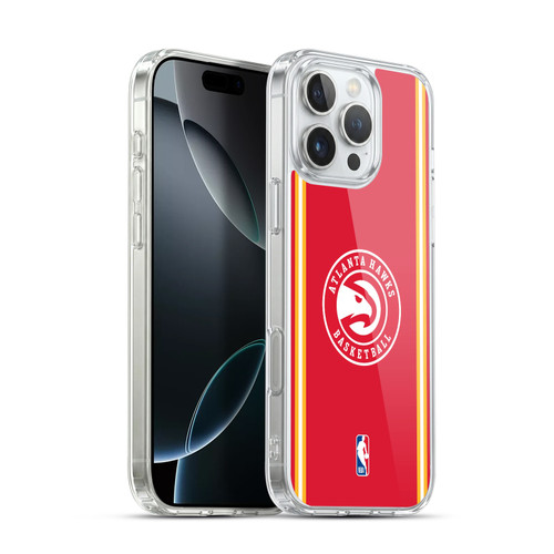 NBA Atlanta Hawks Logo Red Design Soft Gel Case for Apple iPhone 16 Pro Max & MagSafe
