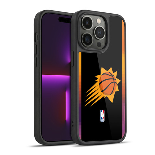 NBA Phoenix Suns Logo Black Design Gel Armour Case For Apple iPhone 14 Pro