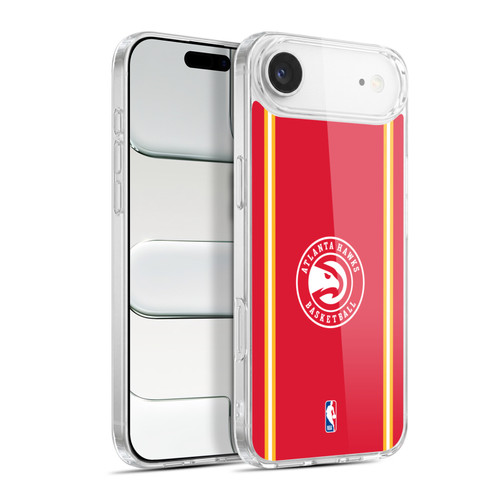 NBA Atlanta Hawks Logo Red Design Soft Gel Case for Apple iPhone 17 Air
