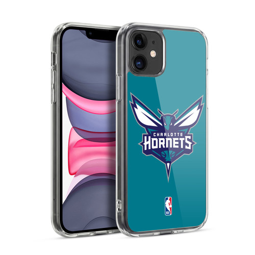 NBA Charlotte Hornets Logo Teal Soft Gel Case for Apple iPhone 11