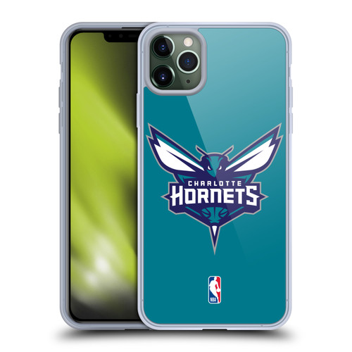 NBA Charlotte Hornets Logo Teal Soft Gel Case for Apple iPhone 11 Pro Max & MagSafe