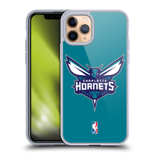 NBA Charlotte Hornets Logo Teal Soft Gel Case for Apple iPhone 11 Pro & MagSafe