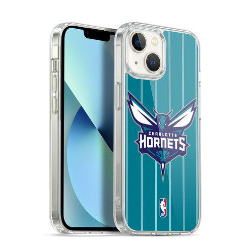 NBA Charlotte Hornets Logo Teal Design Soft Gel Case for Apple iPhone 13
