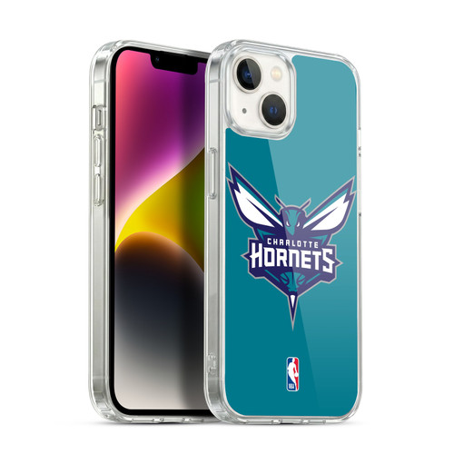 NBA Charlotte Hornets Logo Teal Soft Gel Case for Apple iPhone 14 Plus & MagSafe