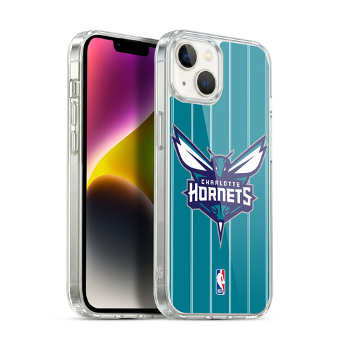NBA Charlotte Hornets Logo Teal Design Soft Gel Case for Apple iPhone 14 Plus & MagSafe