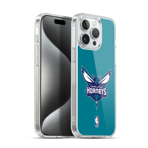 NBA Charlotte Hornets Logo Teal Soft Gel Case for Apple iPhone 15 Pro Max & MagSafe