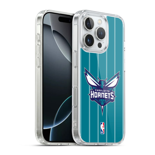 NBA Charlotte Hornets Logo Teal Design Soft Gel Case for Apple iPhone 16 Pro & MagSafe