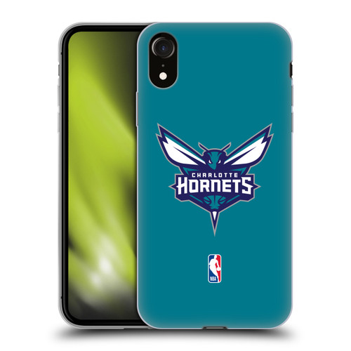 NBA Charlotte Hornets Logo Teal Soft Gel Case for Apple iPhone XR