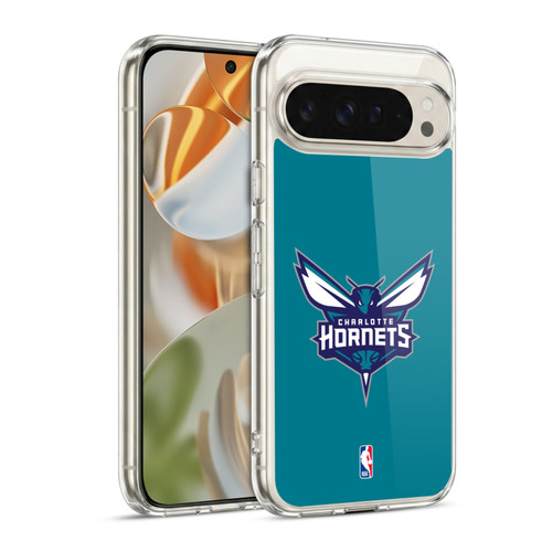 NBA Charlotte Hornets Logo Teal Soft Gel Case for Google Pixel 9 / Pixel 9 Pro