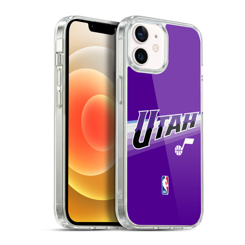 NBA Utah Jazz Logo Purple Design Soft Gel Case for Apple iPhone 12 / iPhone 12 Pro & MagSafe