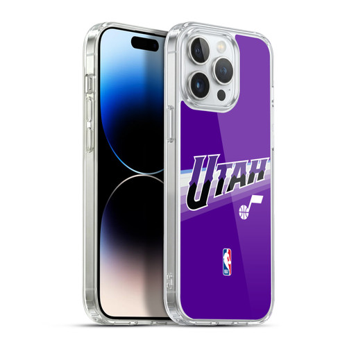 NBA Utah Jazz Logo Purple Design Soft Gel Case for Apple iPhone 13 Pro Max & MagSafe