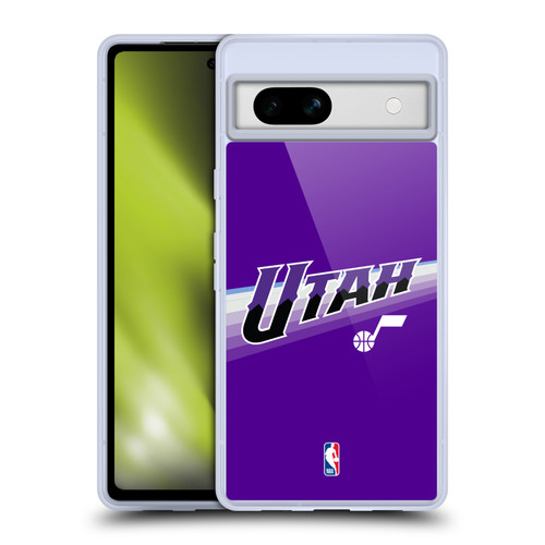 NBA Utah Jazz Logo Purple Design Soft Gel Case for Google Pixel 7a
