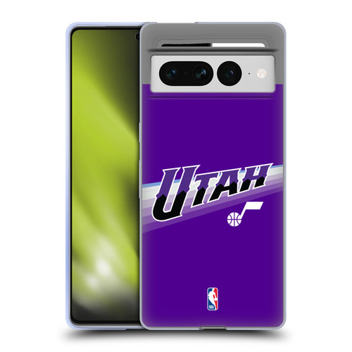 NBA Utah Jazz Logo Purple Design Soft Gel Case for Google Pixel 7 Pro