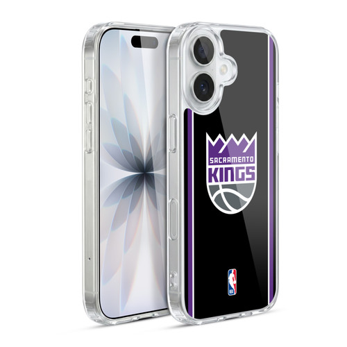 NBA Sacramento Kings Logo Black Design Soft Gel Case for Apple iPhone 17