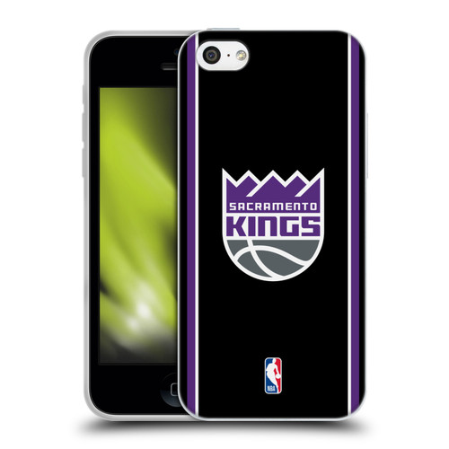 NBA Sacramento Kings Logo Black Design Soft Gel Case for Apple iPhone 5c