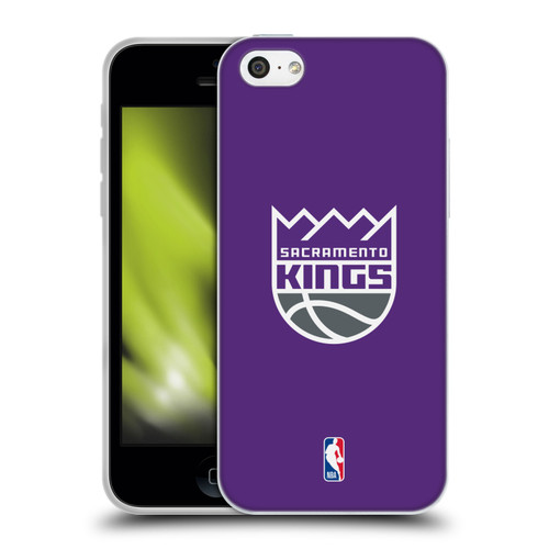 NBA Sacramento Kings Logo Purple Soft Gel Case for Apple iPhone 5c