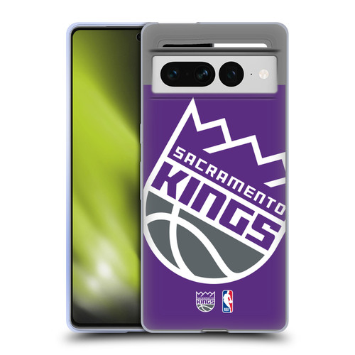 NBA Sacramento Kings Logo Oversized Soft Gel Case for Google Pixel 7 Pro