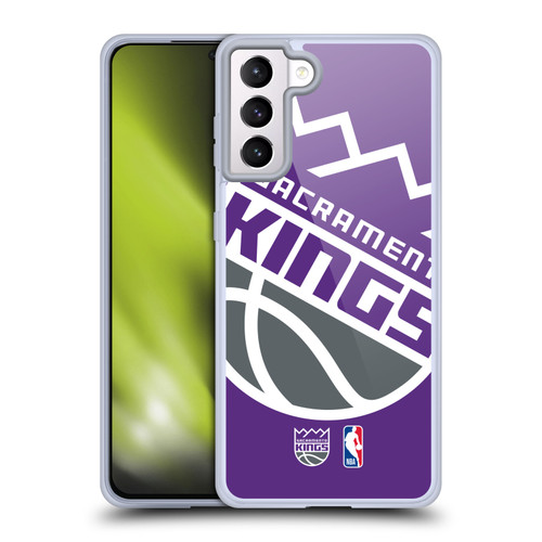 NBA Sacramento Kings Logo Oversized Soft Gel Case for Samsung Galaxy S21+ 5G & MagSafe