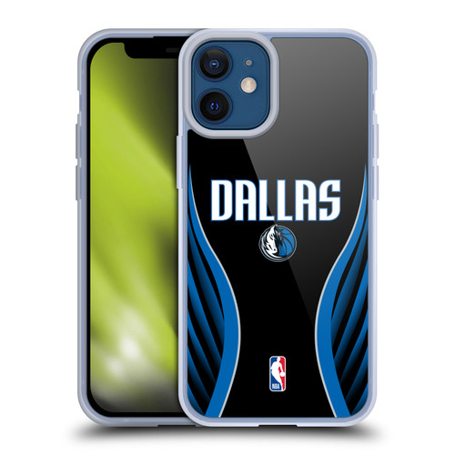 NBA Dallas Mavericks Logo Black Design Soft Gel Case for Apple iPhone 12 Mini & MagSafe