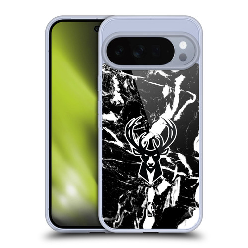 NBA Milwaukee Bucks Black Marble Soft Gel Case for Google Pixel 10 Pro XL