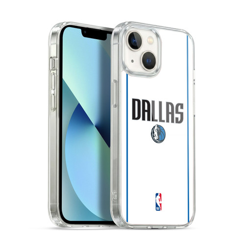 NBA Dallas Mavericks Logo White Design Soft Gel Case for Apple iPhone 13