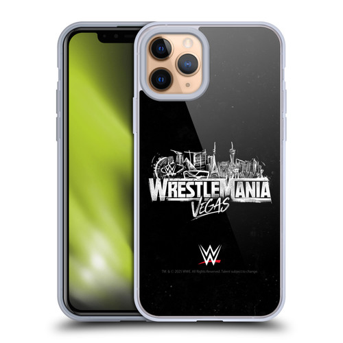 WWE Wrestlemania 42 Key Art Logo Soft Gel Case for Apple iPhone 11 Pro & MagSafe
