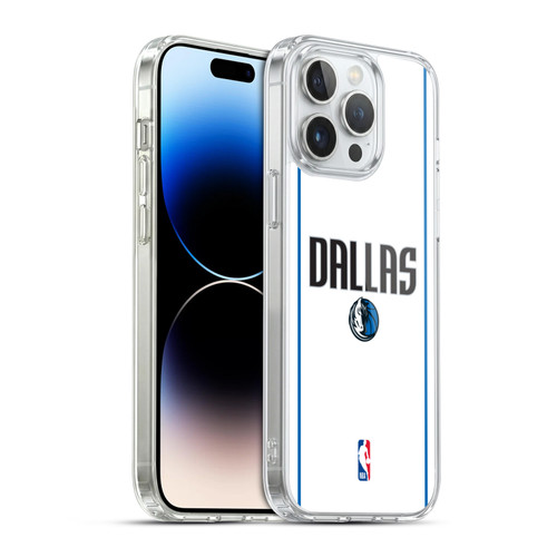 NBA Dallas Mavericks Logo White Design Soft Gel Case for Apple iPhone 14 Pro Max & MagSafe