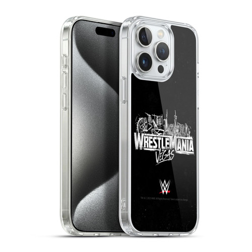 WWE Wrestlemania 42 Key Art Logo Soft Gel Case for Apple iPhone 15 Pro Max & MagSafe