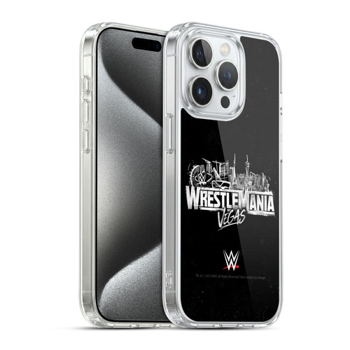 WWE Wrestlemania 42 Key Art Logo Soft Gel Case for Apple iPhone 15 Pro & MagSafe
