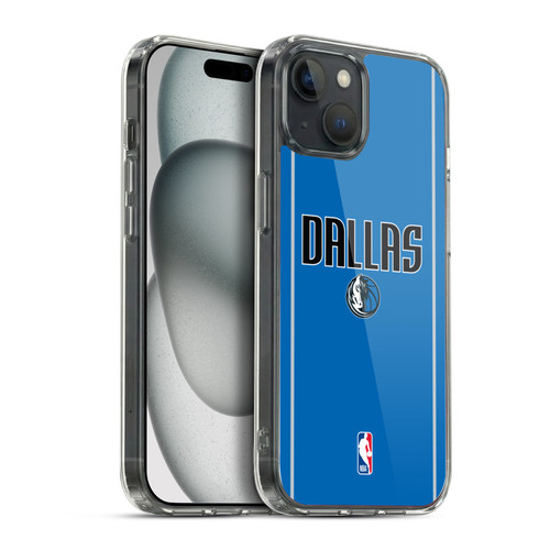 NBA Dallas Mavericks Logo Royal Blue Design Soft Gel Case for Apple iPhone 15 Plus & MagSafe