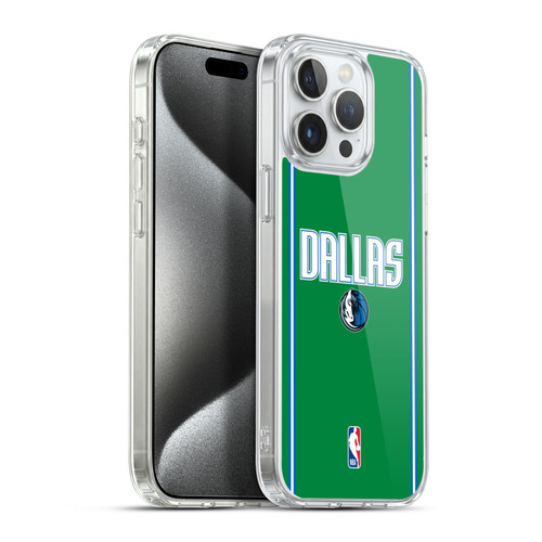 NBA Dallas Mavericks Logo Green Design Soft Gel Case for Apple iPhone 15 Pro Max & MagSafe