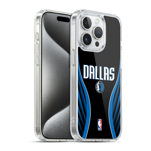 NBA Dallas Mavericks Logo Black Design Soft Gel Case for Apple iPhone 15 Pro & MagSafe