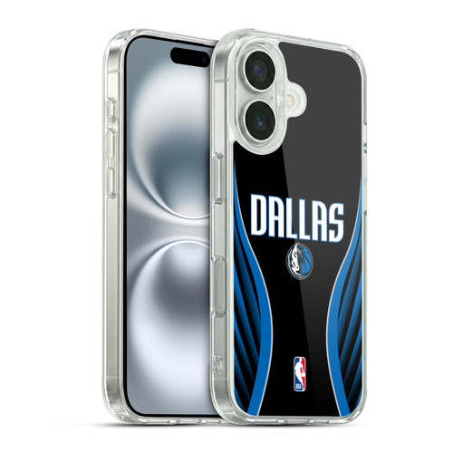 NBA Dallas Mavericks Logo Black Design Soft Gel Case for Apple iPhone 16 & MagSafe