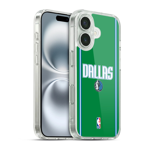 NBA Dallas Mavericks Logo Green Design Soft Gel Case for Apple iPhone 16 & MagSafe