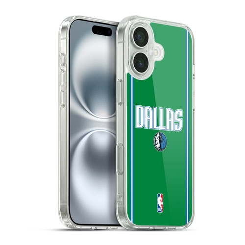 NBA Dallas Mavericks Logo Green Design Soft Gel Case for Apple iPhone 16 Plus & MagSafe