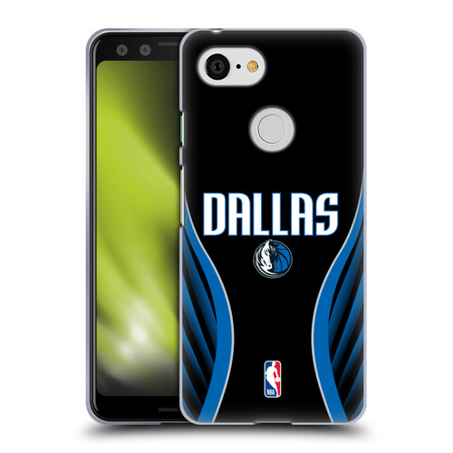 NBA Dallas Mavericks Logo Black Design Soft Gel Case for Google Pixel 3