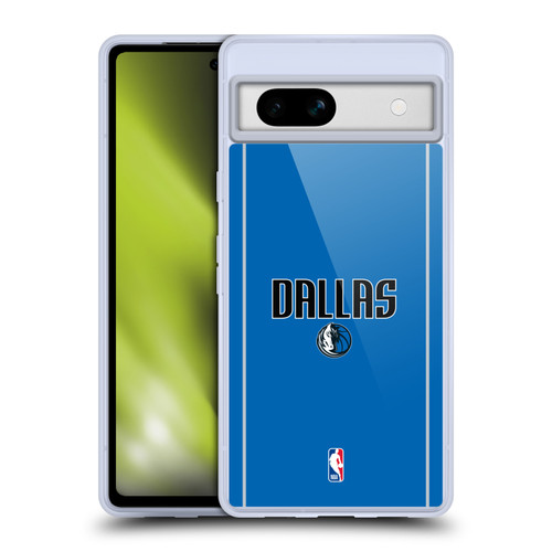 NBA Dallas Mavericks Logo Royal Blue Design Soft Gel Case for Google Pixel 7a