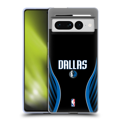 NBA Dallas Mavericks Logo Black Design Soft Gel Case for Google Pixel 7 Pro