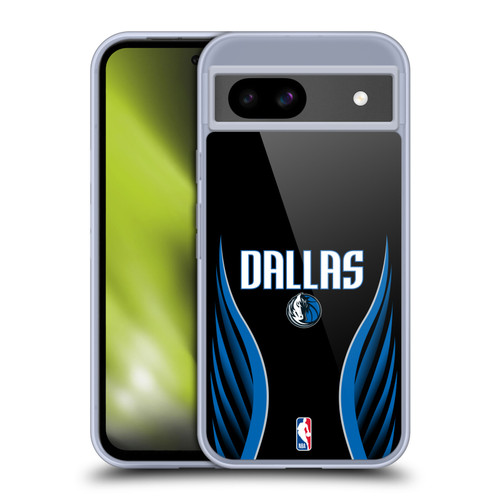 NBA Dallas Mavericks Logo Black Design Soft Gel Case for Google Pixel 8a