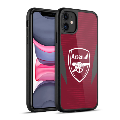 Arsenal FC Training Patterns Burgundy Gel Armour Case For Apple iPhone 11