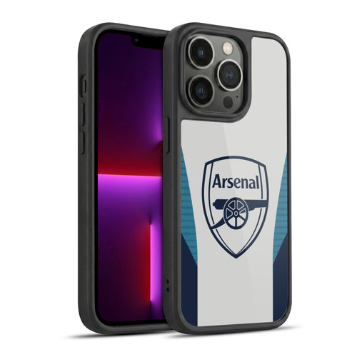 Arsenal FC Training Patterns Grey Gel Armour Case For Apple iPhone 13 Pro