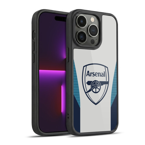 Arsenal FC Training Patterns Grey Gel Armour Case For Apple iPhone 14 Pro