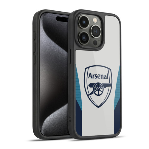 Arsenal FC Training Patterns Grey Gel Armour Case For Apple iPhone 15 Pro