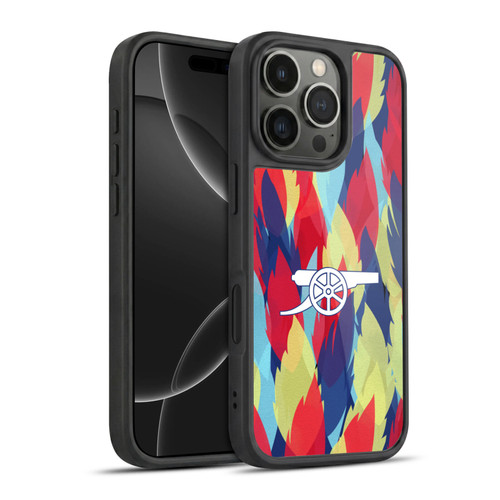 Arsenal FC Training Patterns Multicolour Gel Armour Case For Apple iPhone 16 Pro