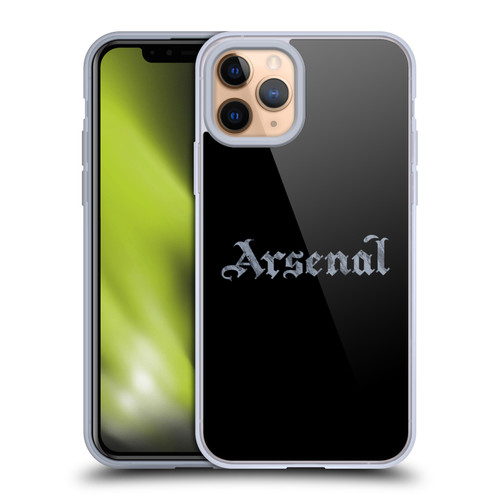 Arsenal FC Training Patterns Black Soft Gel Case for Apple iPhone 11 Pro & MagSafe