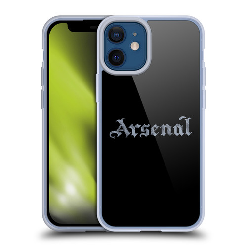 Arsenal FC Training Patterns Black Soft Gel Case for Apple iPhone 12 Mini & MagSafe
