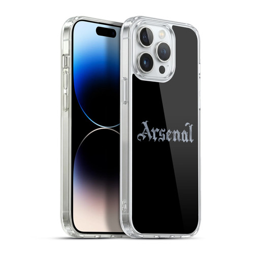 Arsenal FC Training Patterns Black Soft Gel Case for Apple iPhone 13 Pro Max & MagSafe