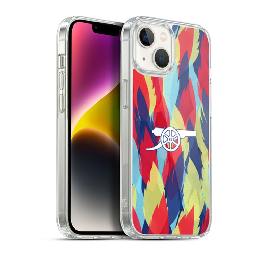 Arsenal FC Training Patterns Multicolour Soft Gel Case for Apple iPhone 14