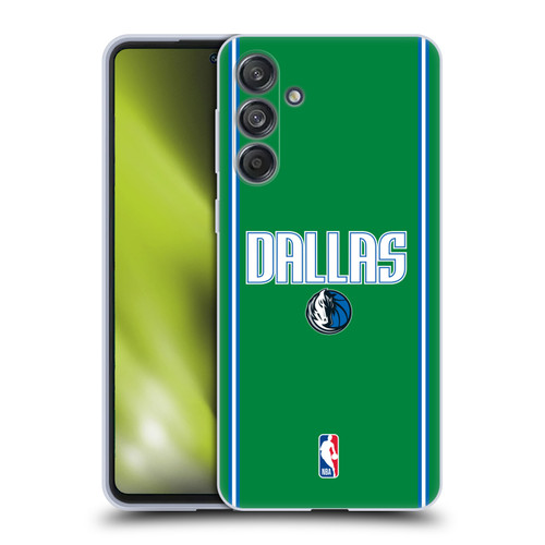 NBA Dallas Mavericks Logo Green Design Soft Gel Case for Samsung Galaxy M55 5G